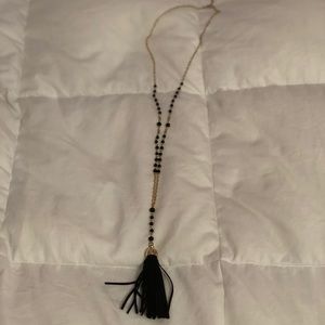 cute tassel and beaded necklace